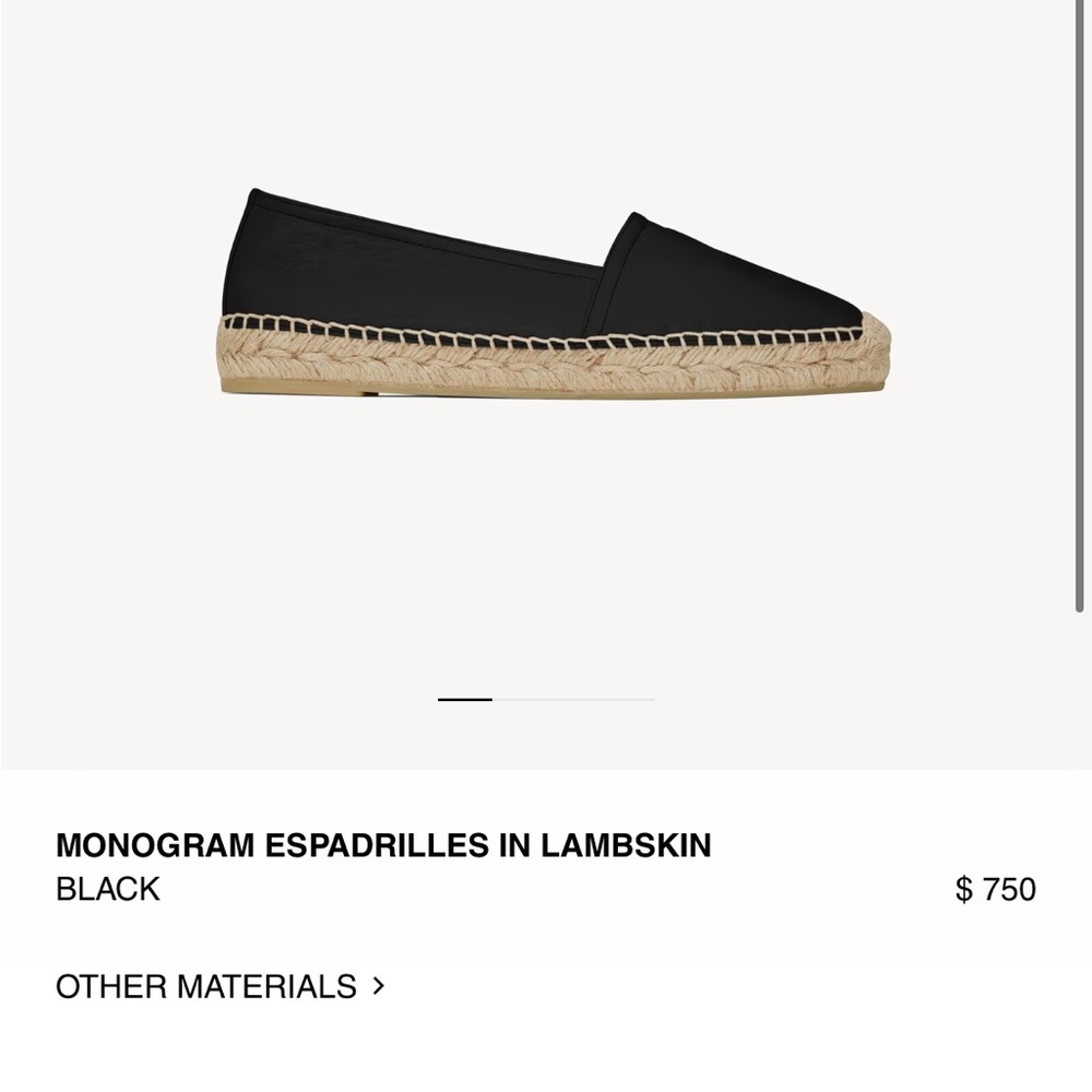 Saint Laurent MONOGRAM ESPADRILLES IN LAMBSKIN